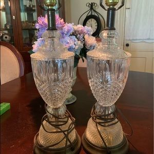 Matching set of real crystal lamps ANTIQUE